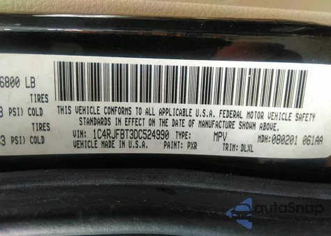 2013 Jeep Grand Cherokee Limited из США, поврежденный, VIN 1C4RJFBT3DC524990